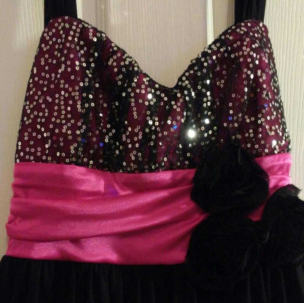 Pink and Black Sparkly Dress